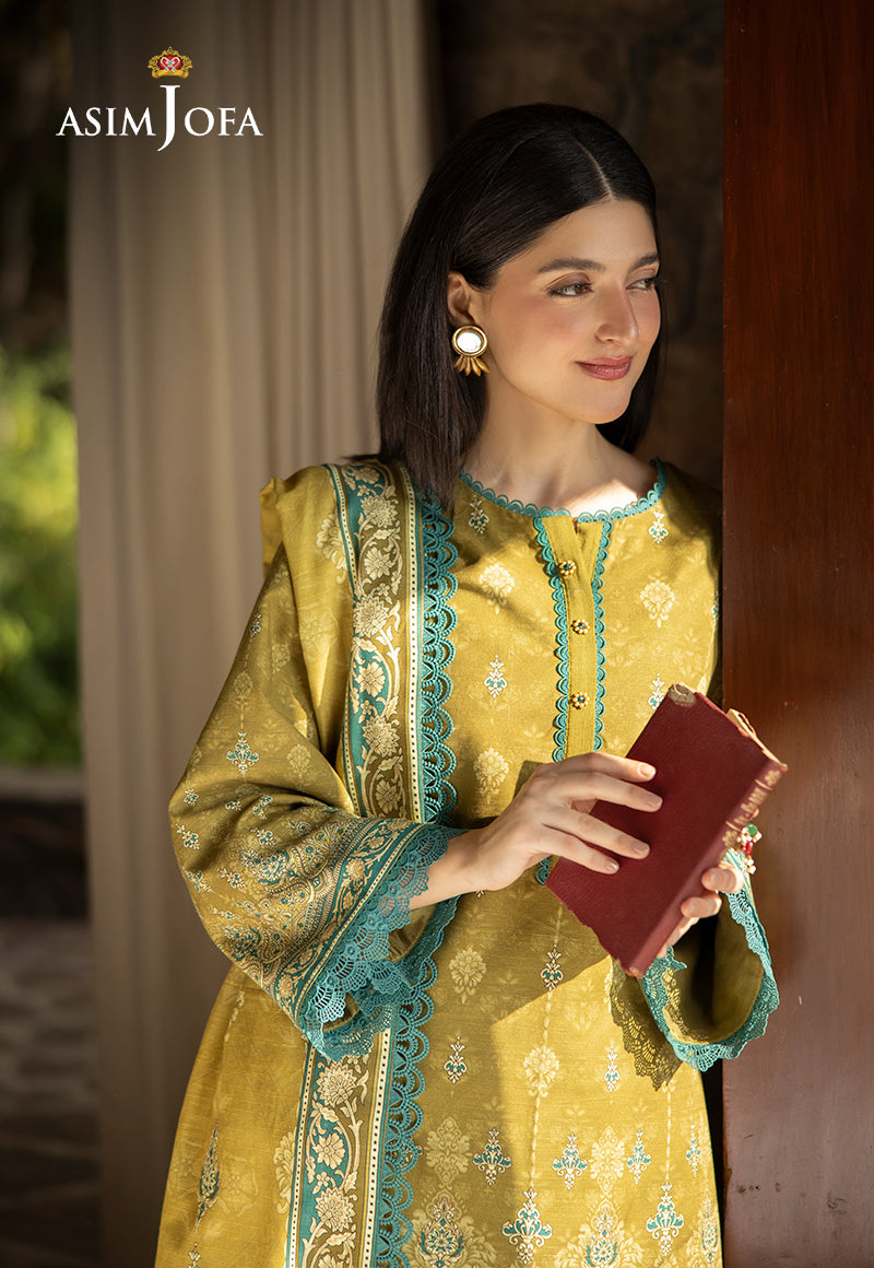 Asim Jofa Designers Limited Edition Ajuwd-49 Printed Khaddar 3 Pcs