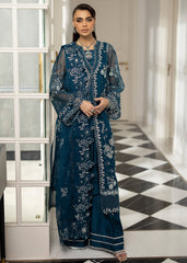 La More Unstitched 3 Piece Festive Formals Collection'2024-Blue Mirage