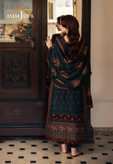 Asim Jofa Pashmina Ajki-01 Embroidered Twill 3 Pc