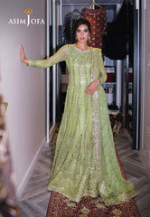 Asim Jofa Festive 25 Ajff-04 Embroidered Net 3 Pcs