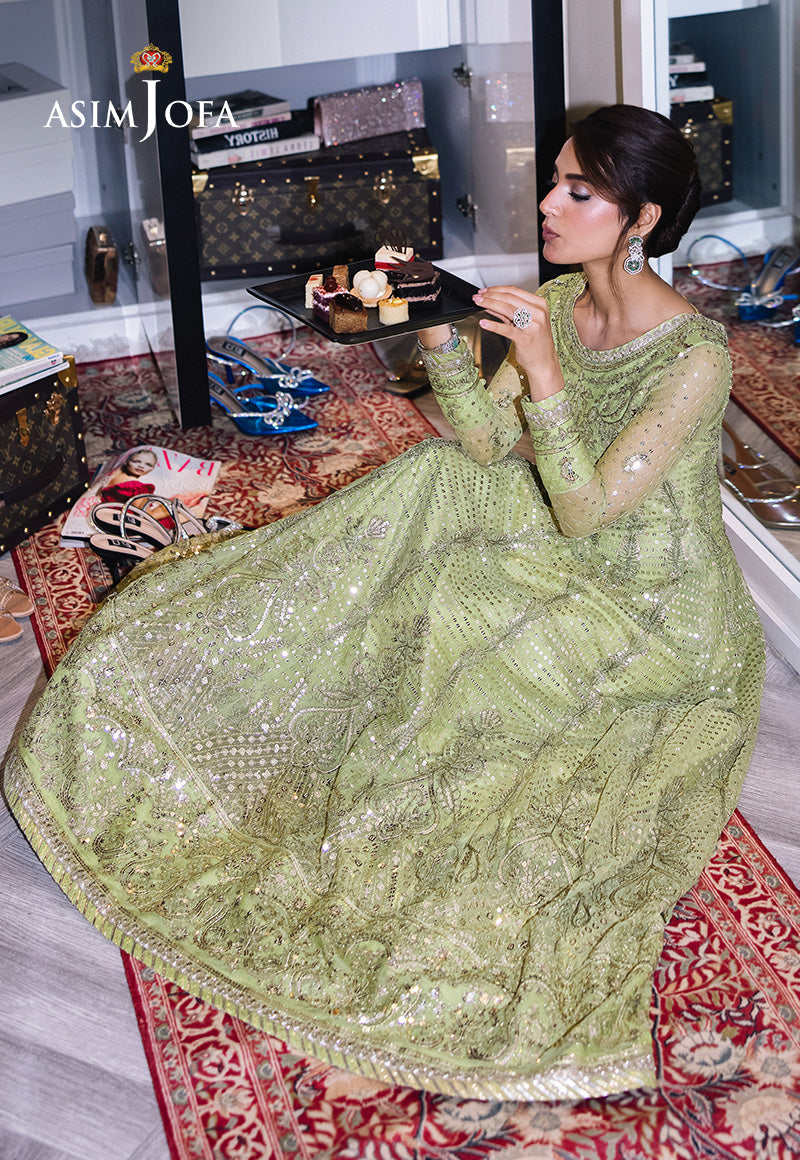 Asim Jofa Festive 25 Ajff-04 Embroidered Net 3 Pcs