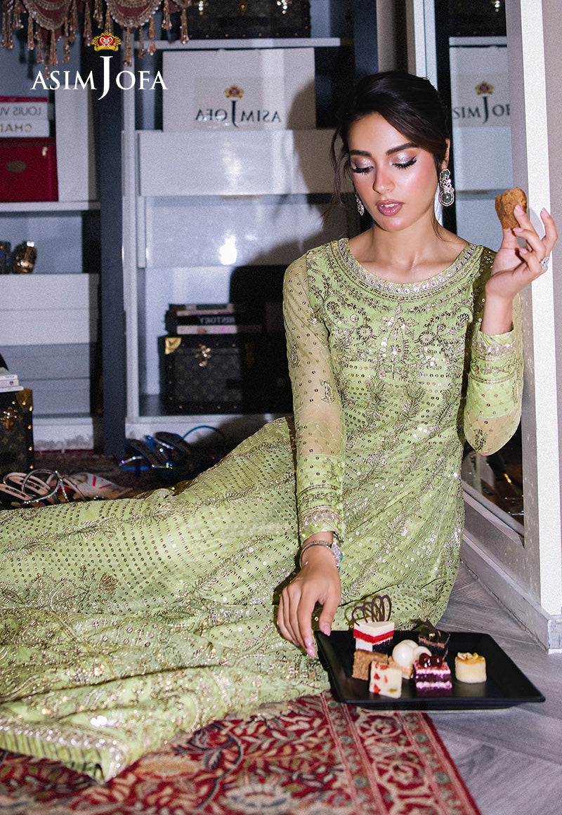 Asim Jofa Festive 25 Ajff-04 Embroidered Net 3 Pcs