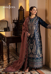 Asim Jofa Pashmina Ajki-03 Embroidered Twill 3 Pc