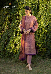Asim Jofa Winter Collection Ajuw-30 Embroidered Viscose 3 Pcs