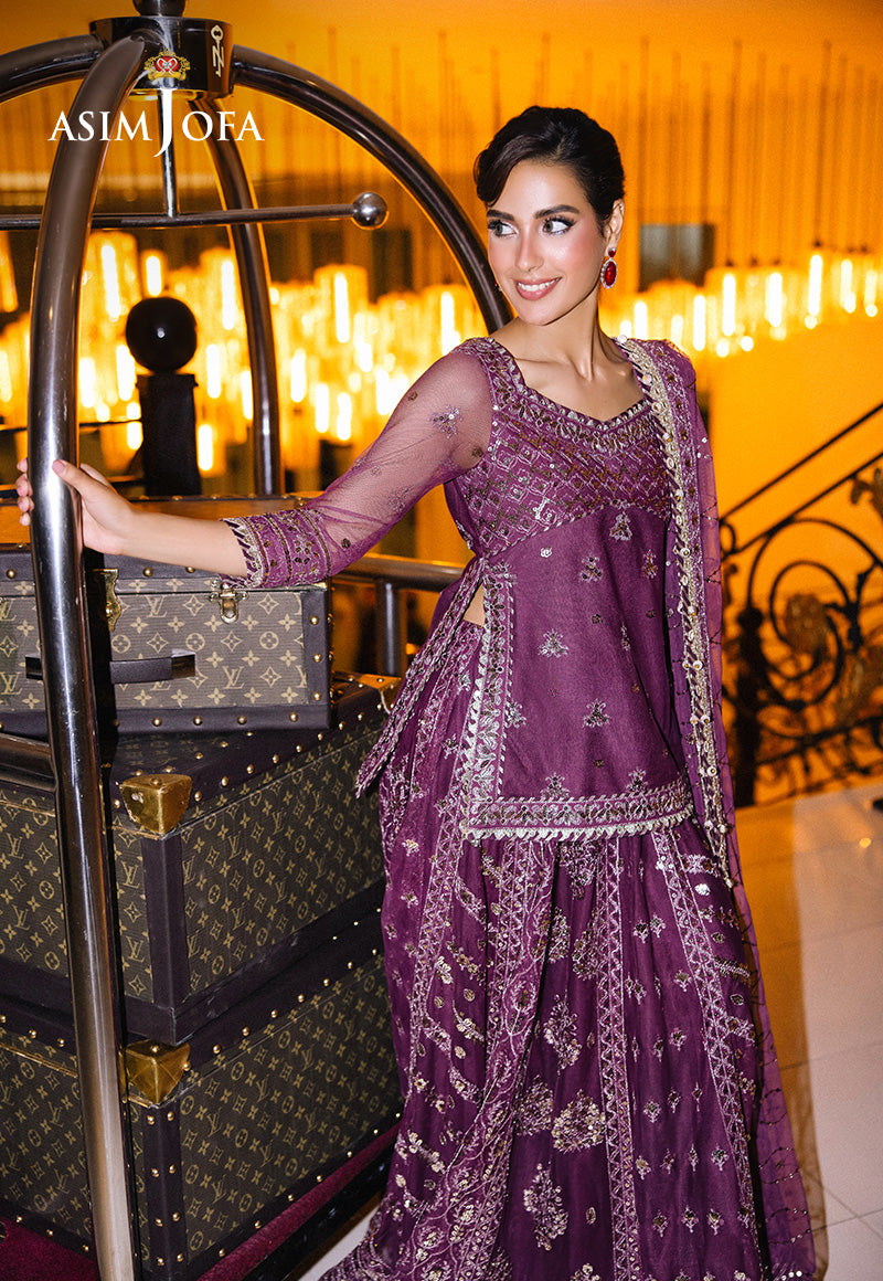 Asim Jofa Festive 25 Ajff-01 Embroidered Net 3 Pcs
