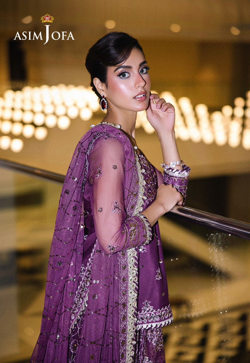 Asim Jofa Festive 25 Ajff-01 Embroidered Net 3 Pcs