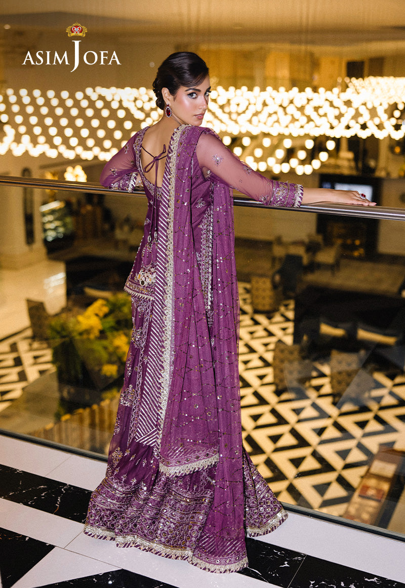 Asim Jofa Festive 25 Ajff-01 Embroidered Net 3 Pcs