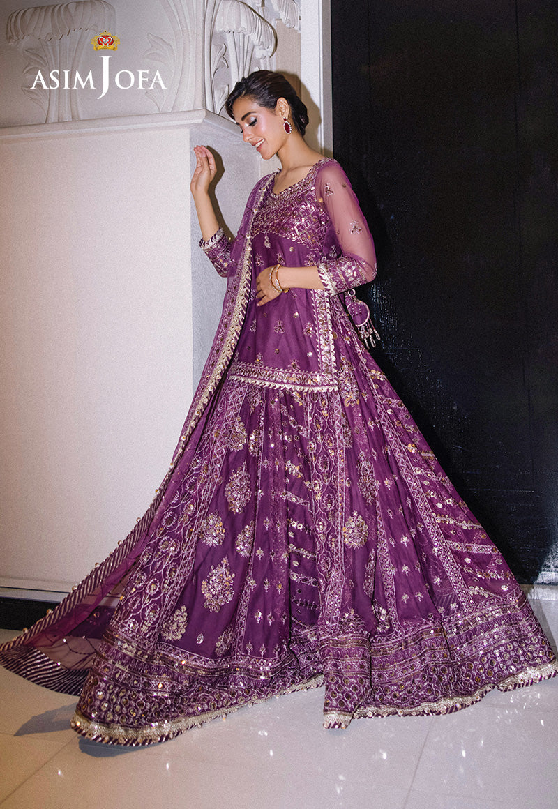 Asim Jofa Festive 25 Ajff-01 Embroidered Net 3 Pcs