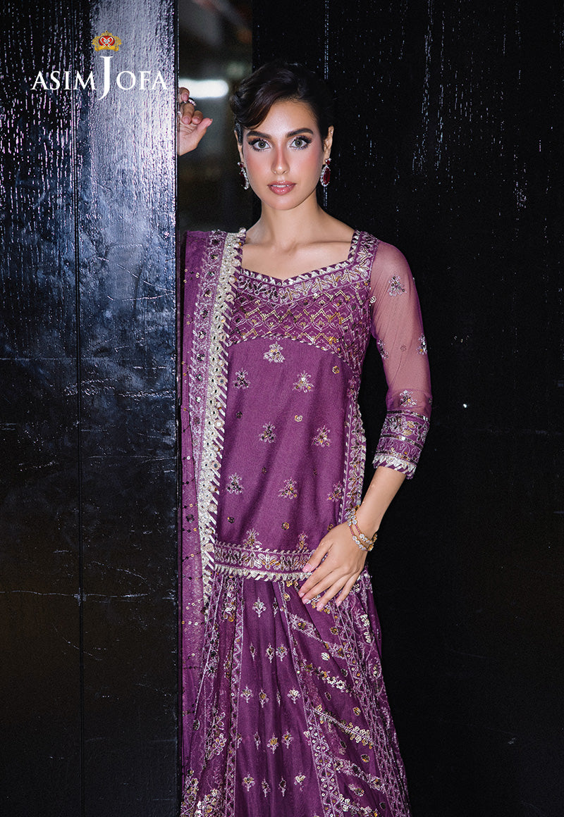 Asim Jofa Festive 25 Ajff-01 Embroidered Net 3 Pcs
