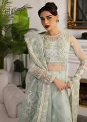 La More Unstitched 3 Piece Festive Formals Suit-Ocean Mist