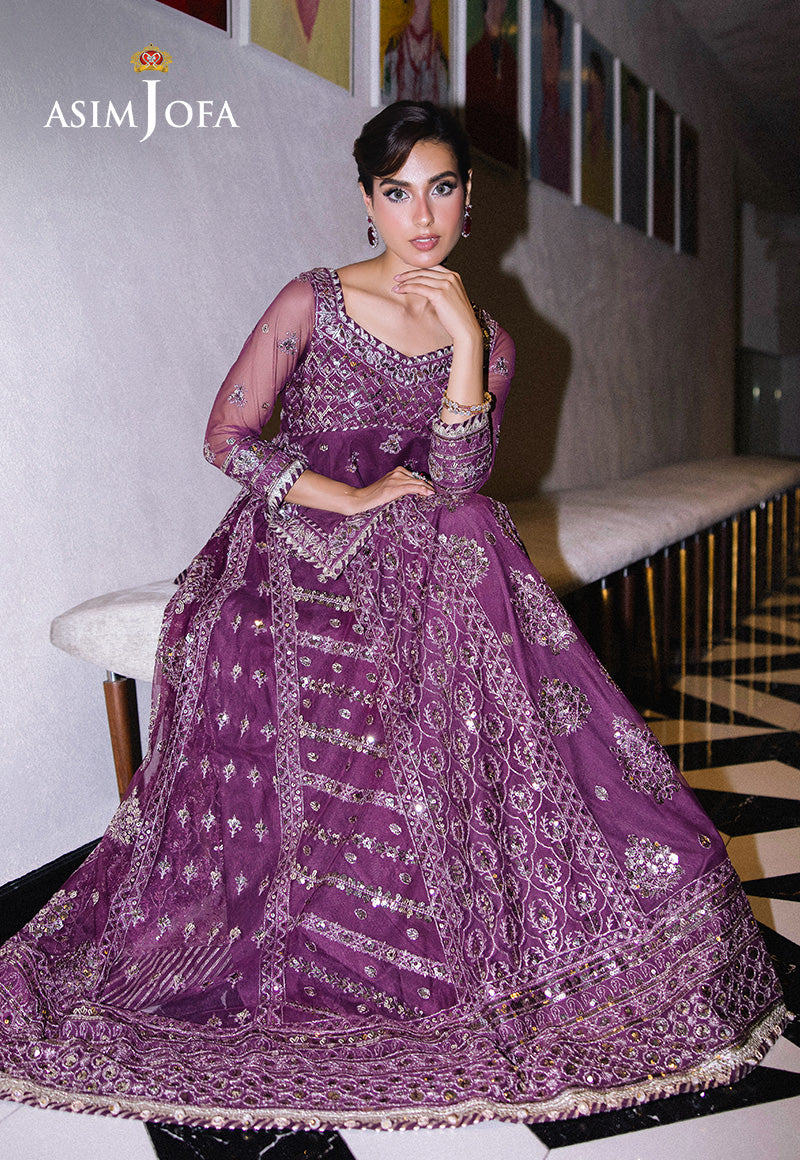Asim Jofa Festive 25 Ajff-01 Embroidered Net 3 Pcs
