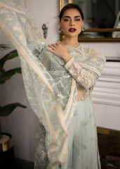La More Unstitched 3 Piece Festive Formals Suit-Ocean Mist