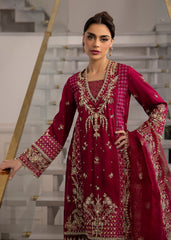 La More Unstitched 3 Piece Festive Formals Collection'2024-Scarlet dream