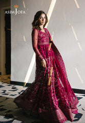 Asim Jofa Designers Limited Edition Ajffd-10 Embroidered Net Stitched 3 Pcs
