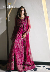 Asim Jofa Designers Limited Edition Ajffd-10 Embroidered Net Stitched 3 Pcs