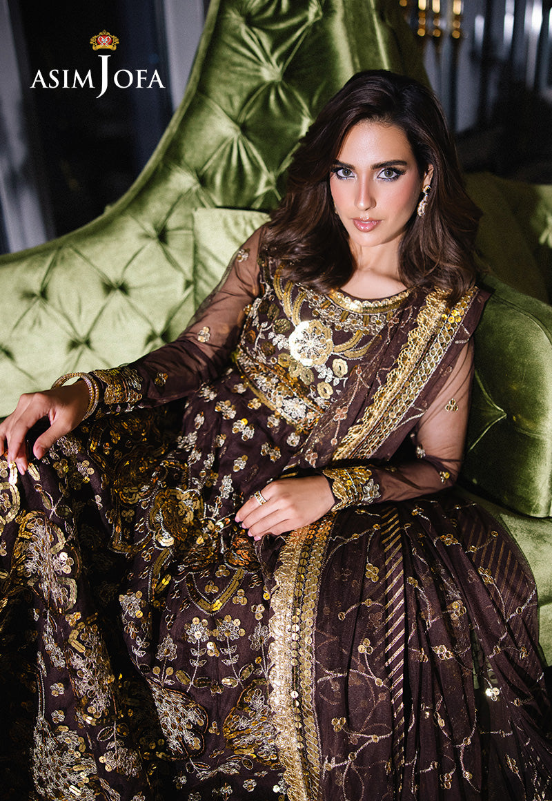 Asim Jofa Festive 25 Ajff-07 Embroidered Net 3 Pcs