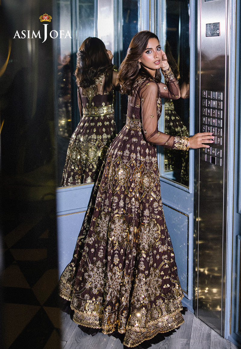 Asim Jofa Festive 25 Ajff-07 Embroidered Net 3 Pcs