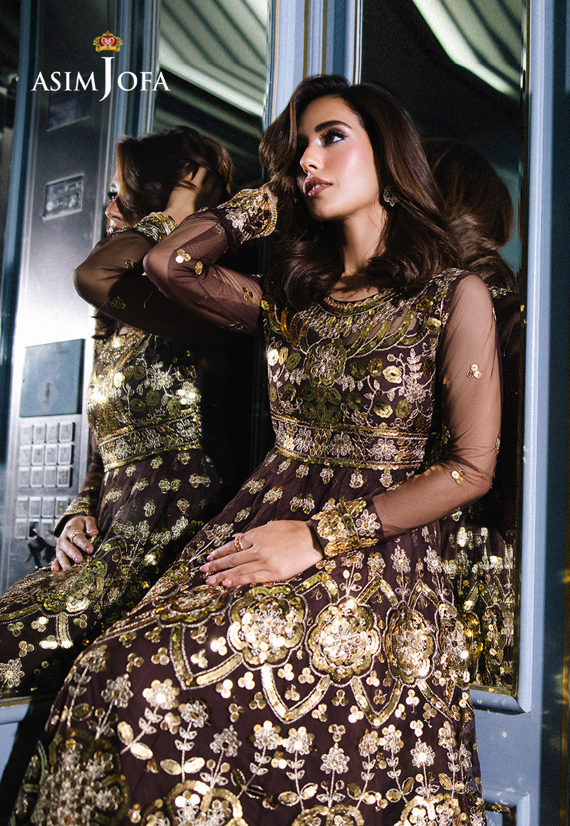 Asim Jofa Festive 25 Ajff-07 Embroidered Net 3 Pcs