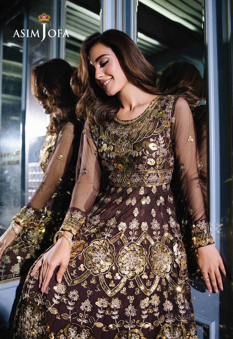 Asim Jofa Festive 25 Ajff-07 Embroidered Net 3 Pcs