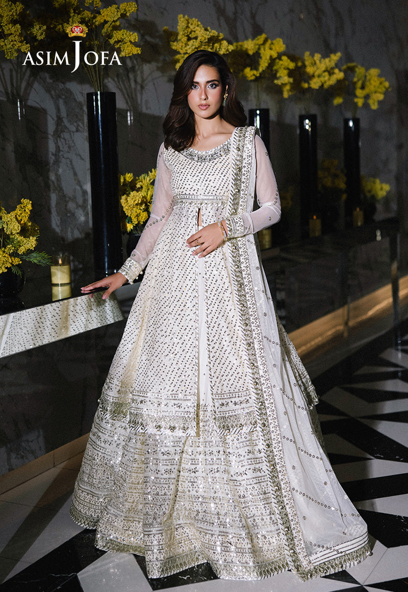 Asim Jofa Festive 25 Ajff-09 Embroidered Net 3 Pcs
