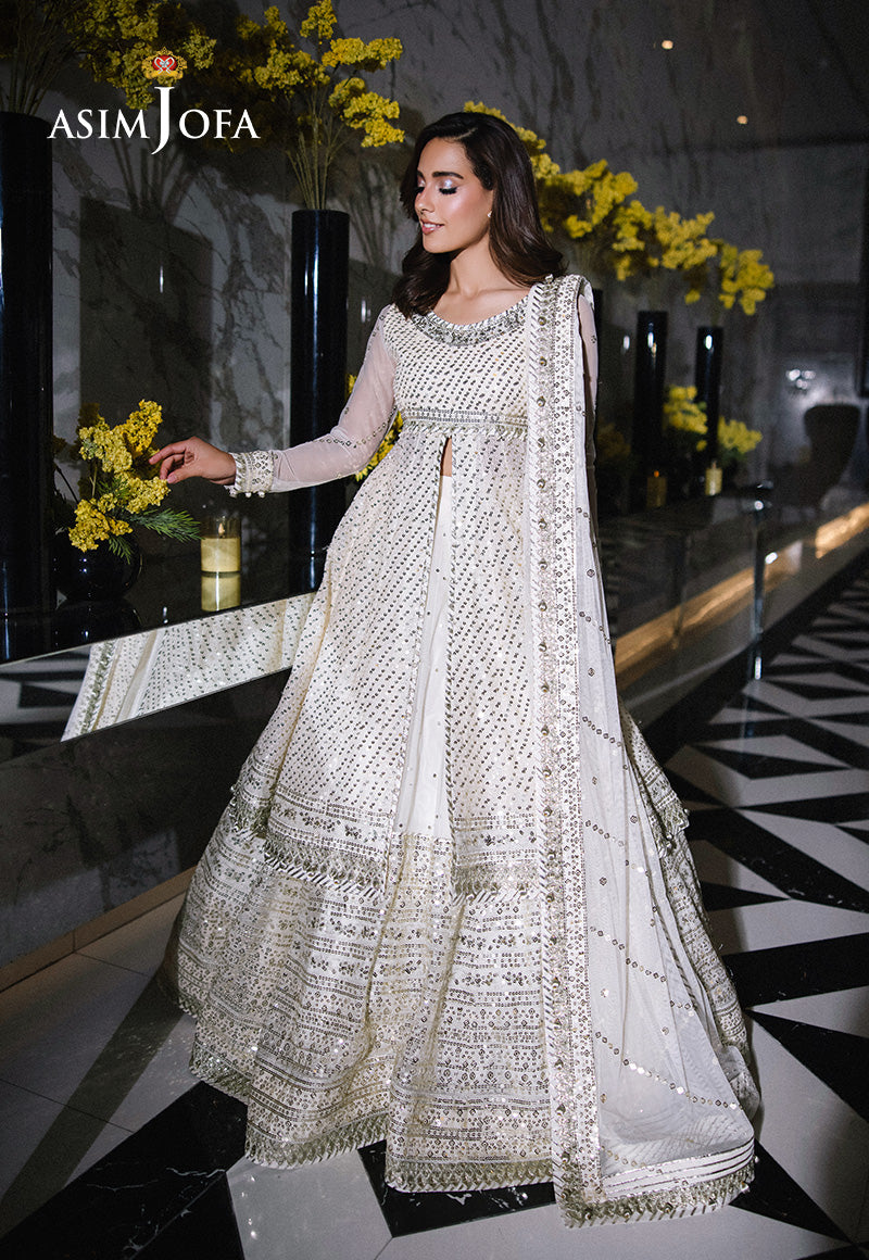 Asim Jofa Festive 25 Ajff-09 Embroidered Net 3 Pcs