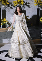 Asim Jofa Festive 25 Ajff-09 Embroidered Net 3 Pcs