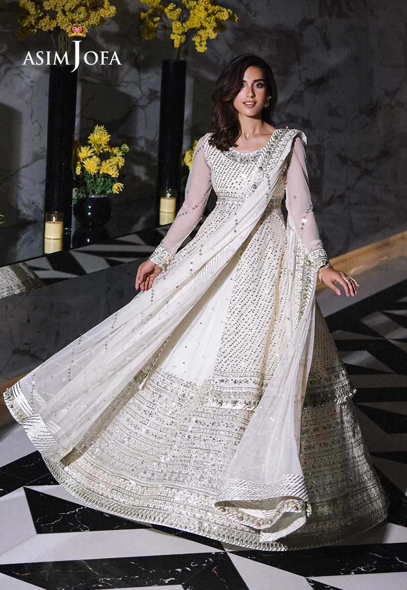 Asim Jofa Festive 25 Ajff-09 Embroidered Net 3 Pcs