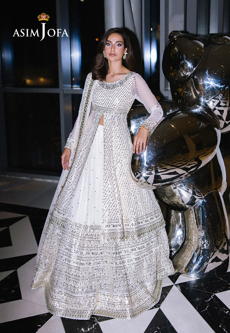Asim Jofa Festive 25 Ajff-09 Embroidered Net 3 Pcs