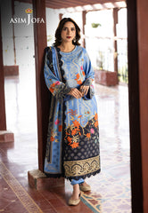 Asim Jofa Winter Collection Ajuw-25 Embroidered Viscose 3 Pcs