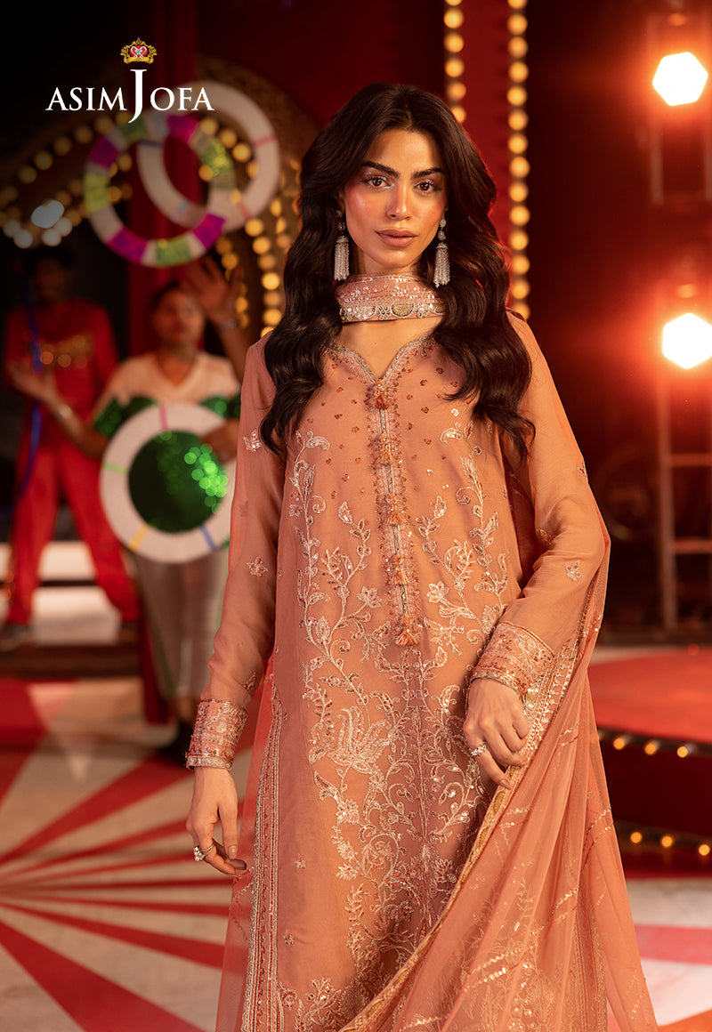 Asim Jofa Unstitched 3 Piece Luxury Festive Rejoice AJLFF-16 Embroidered Chiffon 3 Pcs