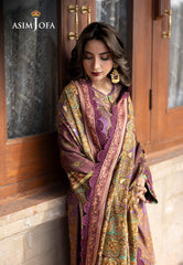 Asim Jofa Winter Collection Ajuw-22 Embroidered Viscose 3 Pcs