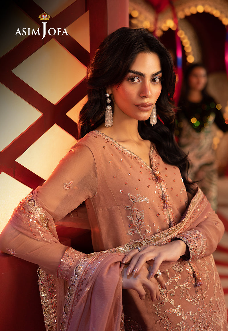 Asim Jofa Unstitched 3 Piece Luxury Festive Rejoice AJLFF-16 Embroidered Chiffon 3 Pcs