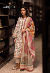 Asim Jofa Prints Unstitched Drop 1 Ajubj-41 Printed Lawn 3 Pcs