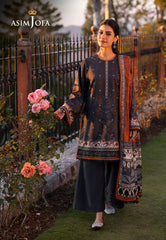 Asim Jofa Winter Collection Ajuw-70 Printed Viscose 3 Pcs
