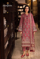 Asim Jofa Prints Unstitched Drop 2 Ajubj-43 Printed Lawn 3 Pc