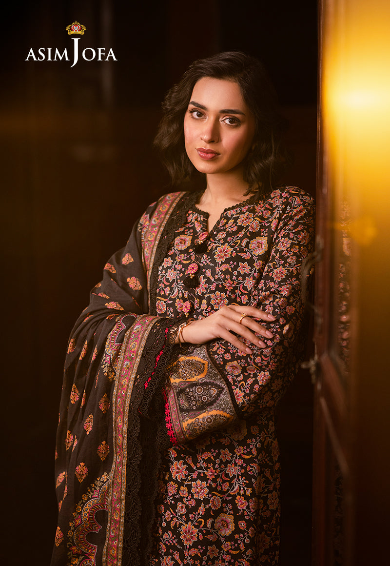 Asim Jofa Prints Unstitched Drop 2 Ajubj-45 Printed Lawn 3 Pc