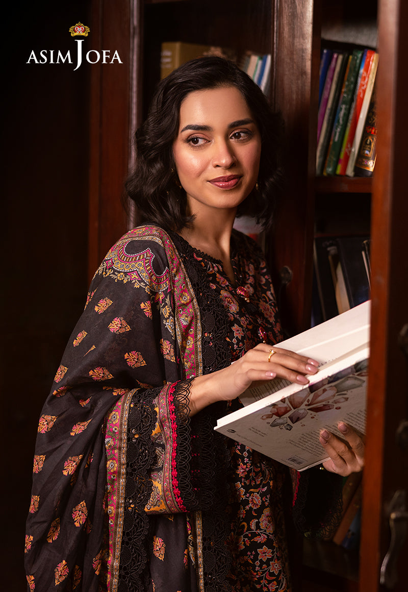 Asim Jofa Prints Unstitched Drop 2 Ajubj-45 Printed Lawn 3 Pc