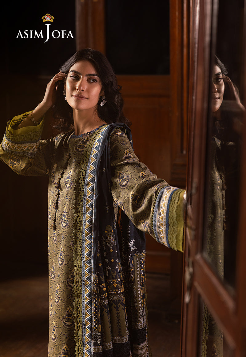 Asim Jofa Prints Unstitched Drop 1 Ajubj-37 Printed Lawn 3 Pcs