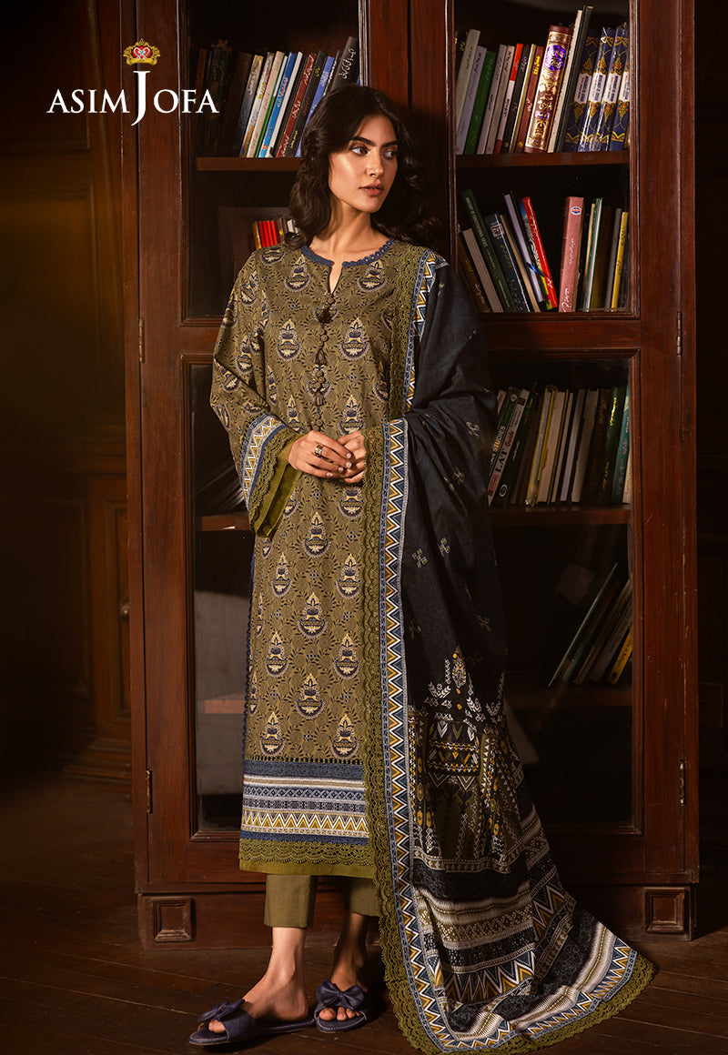 Asim Jofa Prints Unstitched Drop 1 Ajubj-37 Printed Lawn 3 Pcs