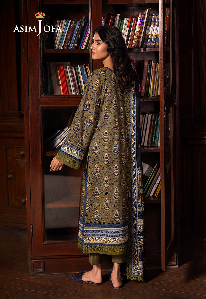 Asim Jofa Prints Unstitched Drop 1 Ajubj-37 Printed Lawn 3 Pcs