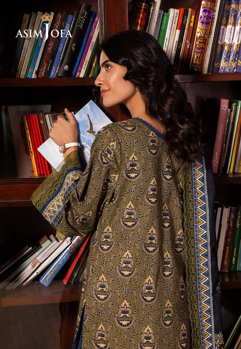 Asim Jofa Prints Unstitched Drop 1 Ajubj-37 Printed Lawn 3 Pcs
