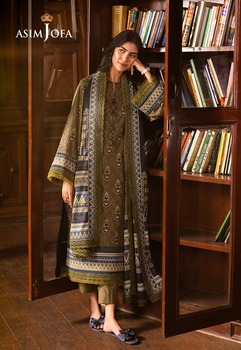 Asim Jofa Prints Unstitched Drop 1 Ajubj-37 Printed Lawn 3 Pcs