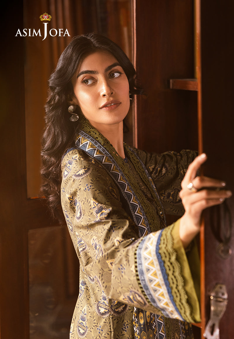 Asim Jofa Prints Unstitched Drop 1 Ajubj-37 Printed Lawn 3 Pcs