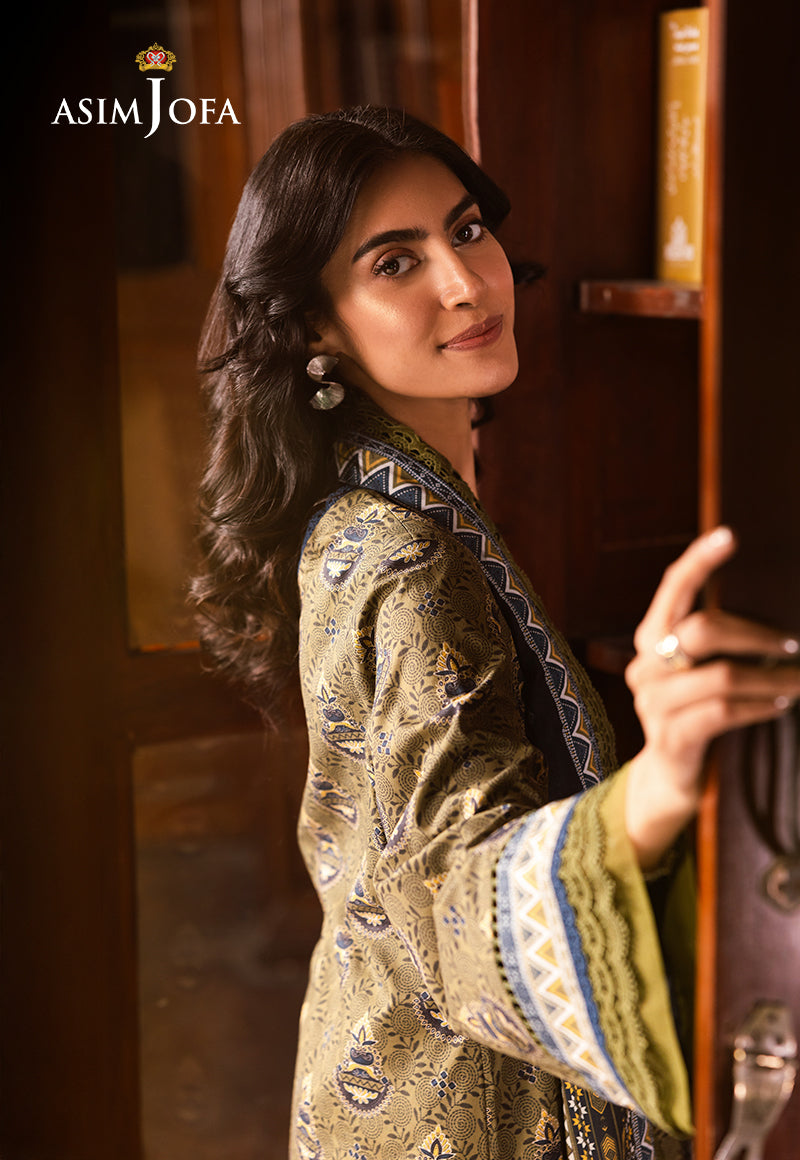 Asim Jofa Prints Unstitched Drop 1 Ajubj-37 Printed Lawn 3 Pcs