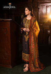 Asim Jofa Prints Unstitched Drop 2 Ajubj-12 Printed Embroidered Lawn 3 Pc
