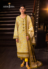 Asim Jofa Prints Unstitched Drop 2 Ajubj-51 Printed Lawn 3 Pc