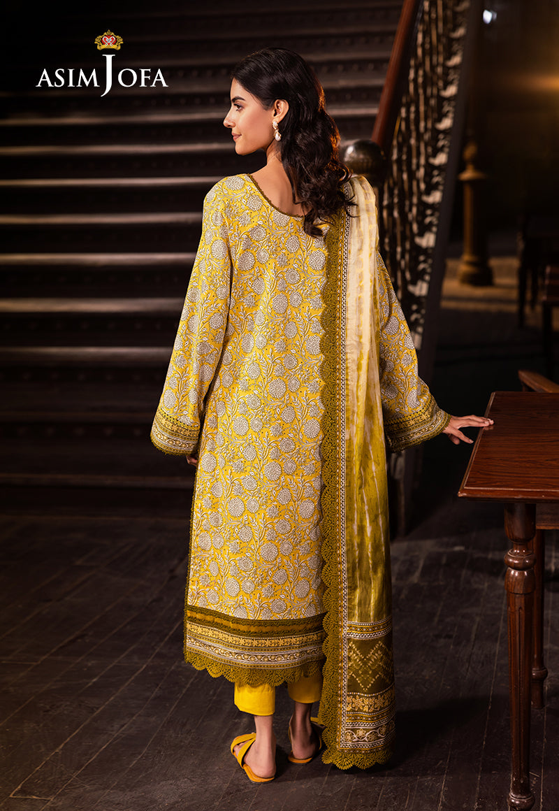 Asim Jofa Prints Unstitched Drop 2 Ajubj-51 Printed Lawn 3 Pc