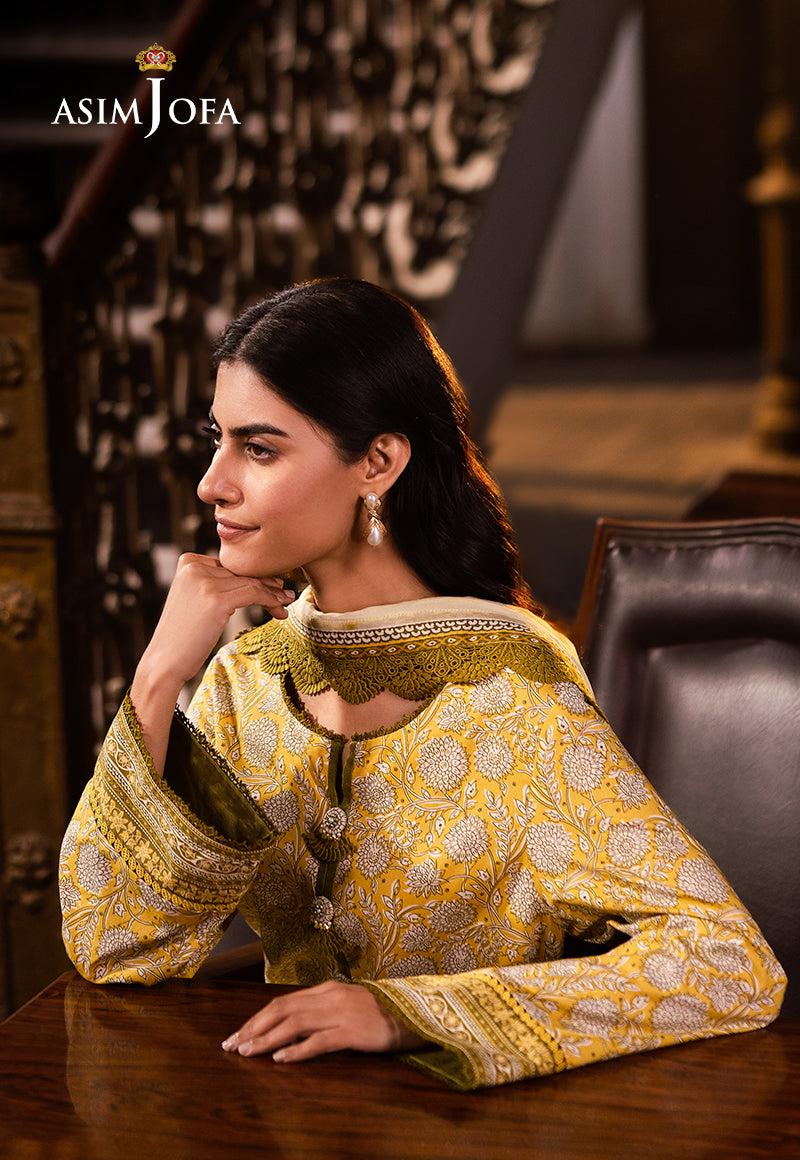 Asim Jofa Prints Unstitched Drop 2 Ajubj-51 Printed Lawn 3 Pc