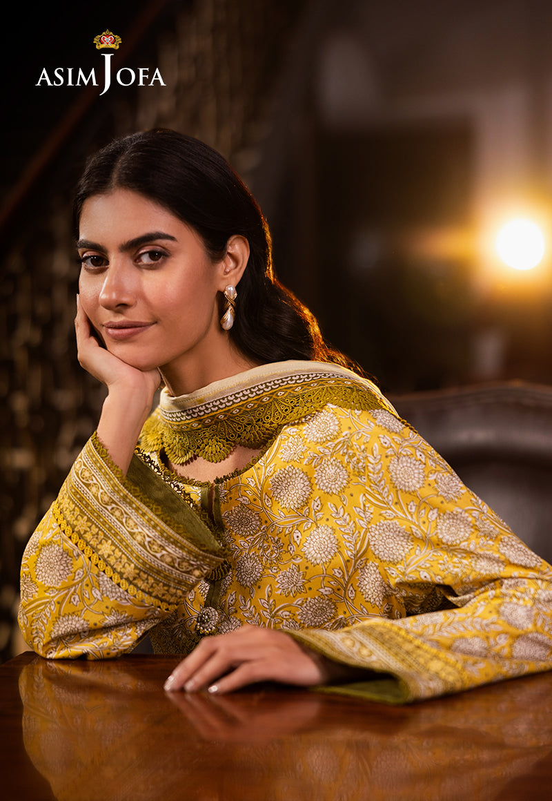 Asim Jofa Prints Unstitched Drop 2 Ajubj-51 Printed Lawn 3 Pc