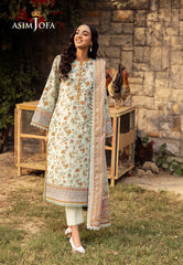 Asim Jofa Prints Unstitched Drop 2 Ajubj-52 Printed Lawn 3 Pc